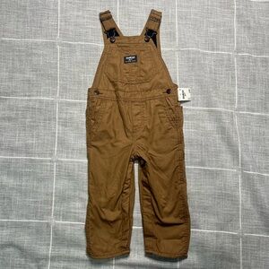 OshKosh B'gosh‎ 24 Months Overalls Brown Fleece Lined Khaki NEW